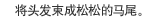 将头发束成松松的马尾。